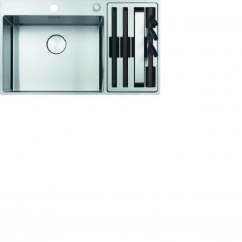 Franke Edelstahlbecken BWX220-54-27A  Edelstahl Druckknopf Edelstahl